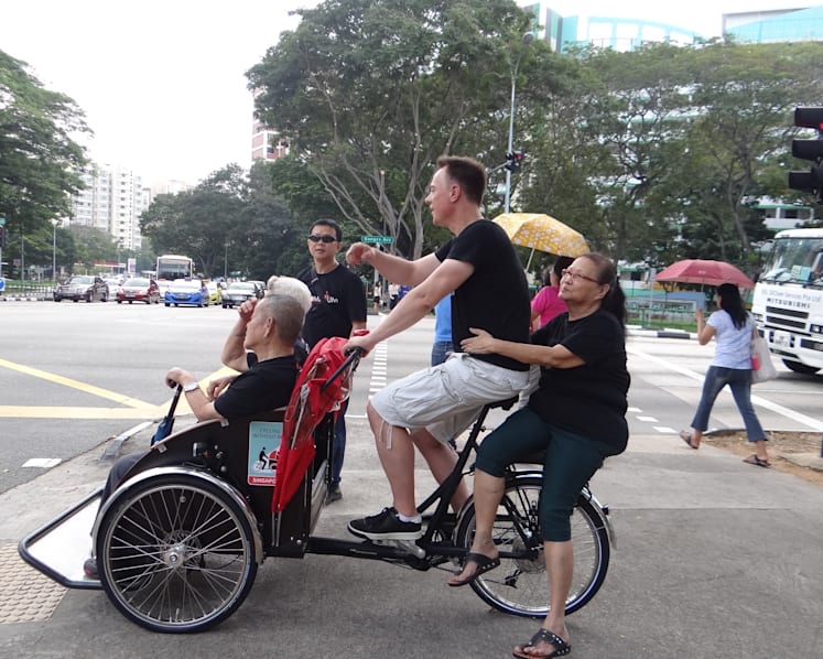 Taking the elderly out for a trishaw joyride
