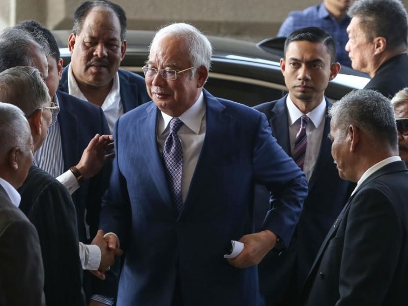 Former Malaysian prime minister Najib Razak arrives at the Kuala Lumpur High Court on Wednesday, September 25, 2019.