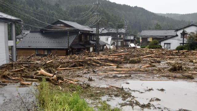 日本石川县豪雨成灾 至少一死十多失踪