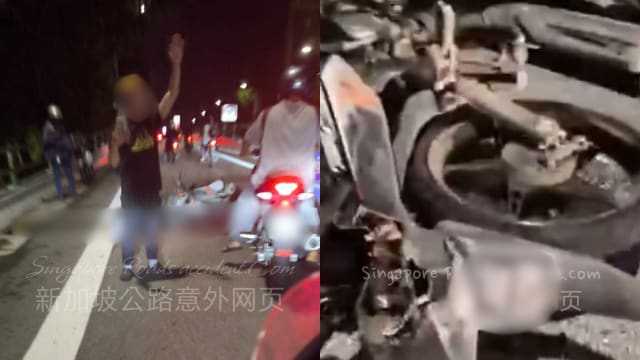 摩托车与罗厘BKE相撞 骑士当场死亡