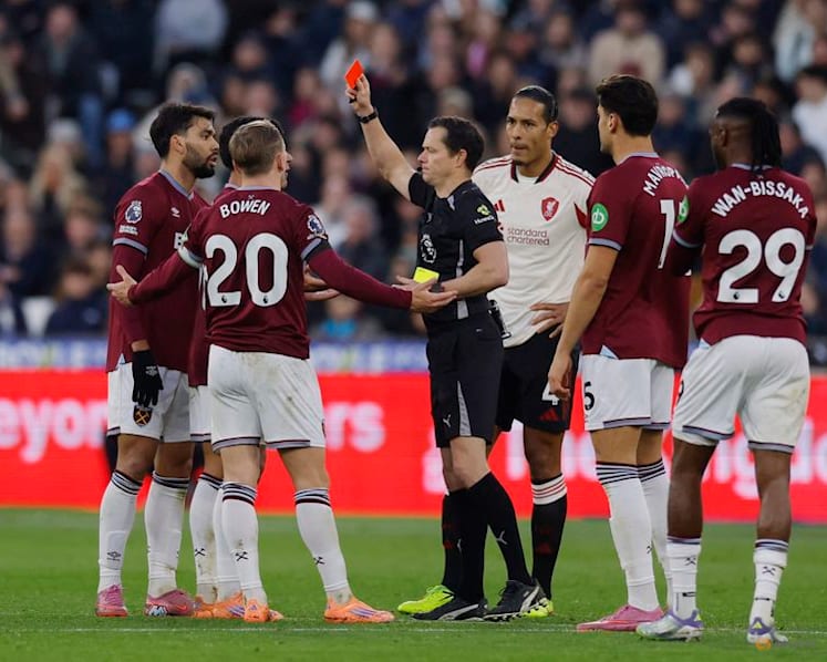 Paqueta 'suffering' following red card, says West Ham boss Nuno