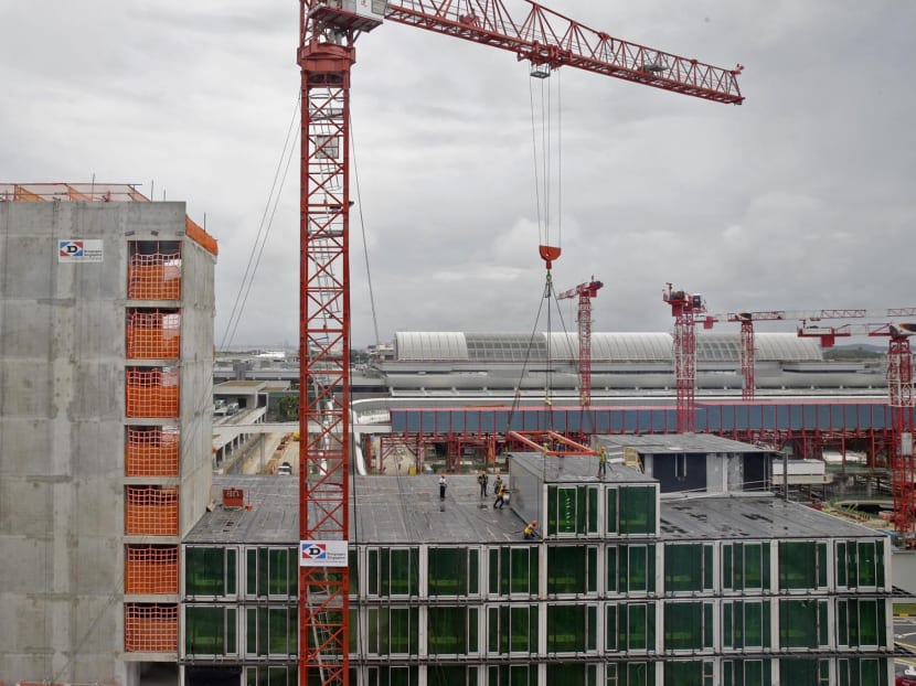 Construction site of the Crowne Plaza Changi Airport (CPCA) hotel. Photo: Wee Teck Hian