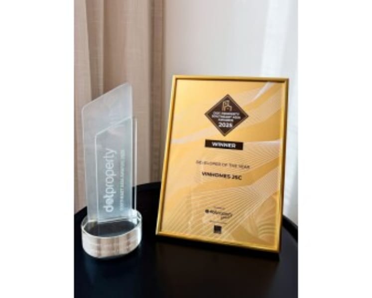 Vinhomes honored as "Developer of the Year Southeast Asia 2025" at the Dot Property Southeast Asia Awards 2025