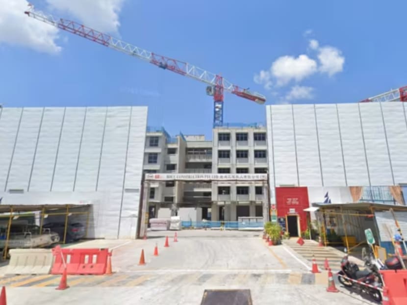 A Google Street View screengrab taken in May 2023 of the construction site at Block 371B Sembawang Avenue.