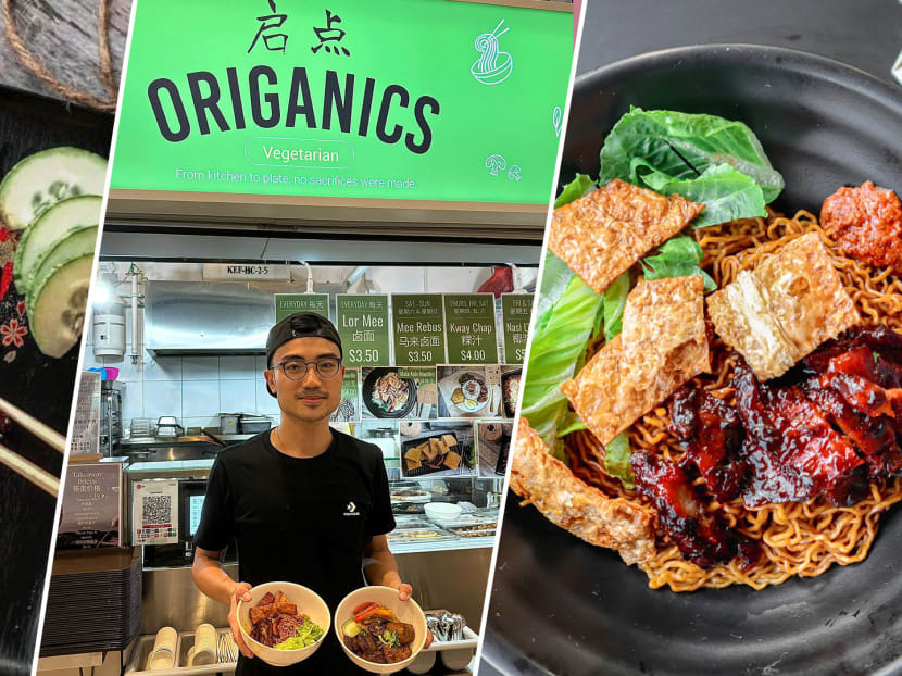 Once expelled from polytechnic, hawker finds success with vegetarian chain selling ‘char siew kolo mee’