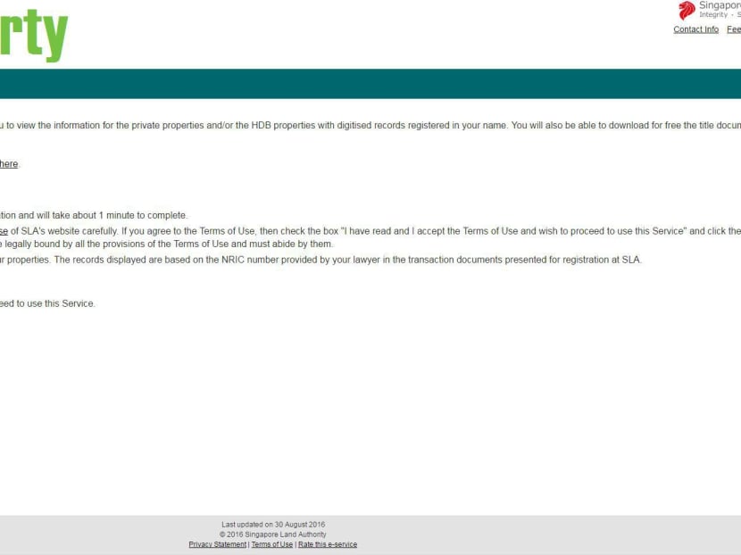 A screenshot of the new SLA portal, MyProperty.