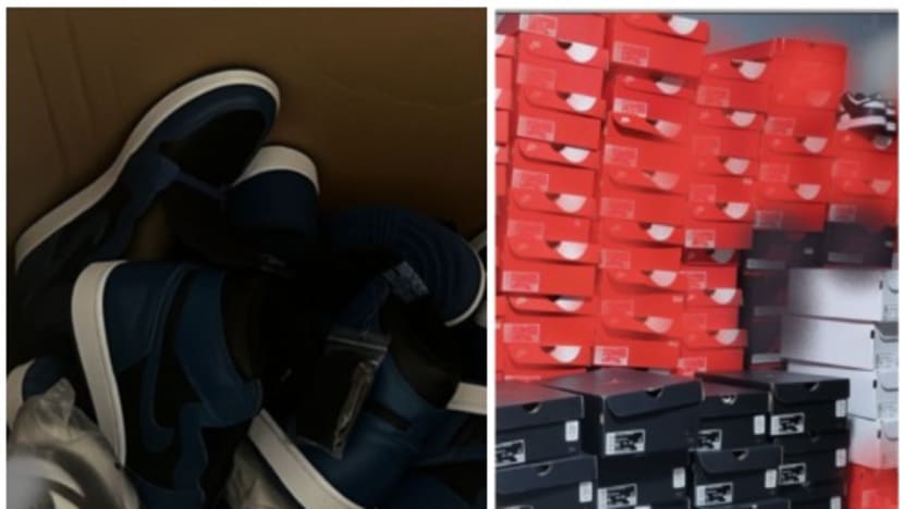 Police arrest 2 men suspected of selling 1,700 pairs of counterfeit footwear worth more than S$370,000