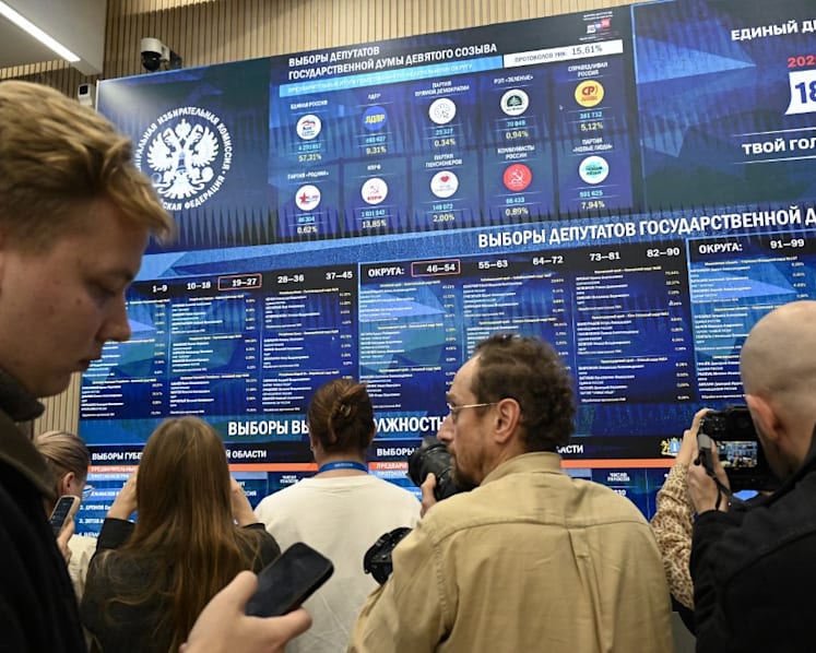 Putin's party secures record score in Russia election