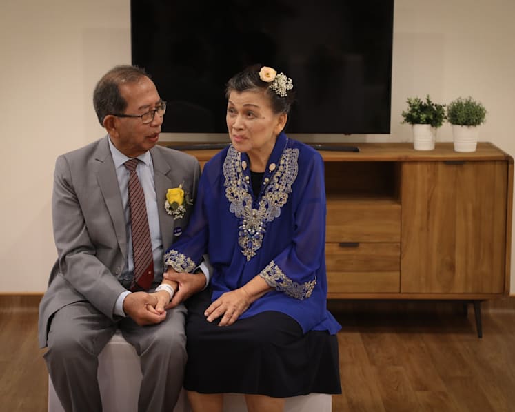 Covid-19 measures in place and days after a stroke, 78-year-old woman gets married at Alexandra Hospital
