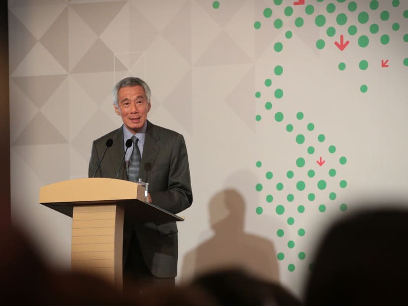 Prime Minister Lee Hsien Loong delivers the Iseas-Yusuf Ishak Institute's 50th anniversary lecture, on 13 March, 2018. Photo: Jason Quah/TODAY