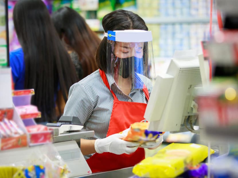 The face shield initially blocks the passage of the droplets as they move forwards, but "the expelled droplets can move around the visor with relative ease and spread out over a large area," the researchers said.