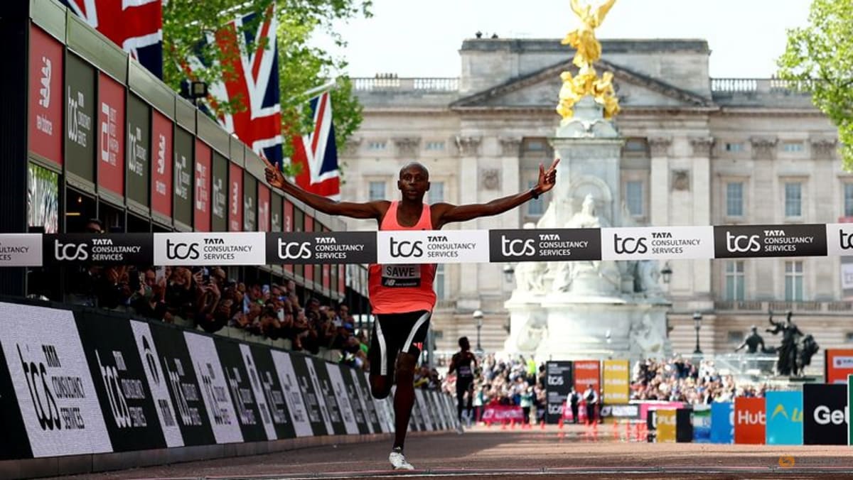 Marathon-Kenya's Sawe becomes first man to run marathon under two hours to win in London