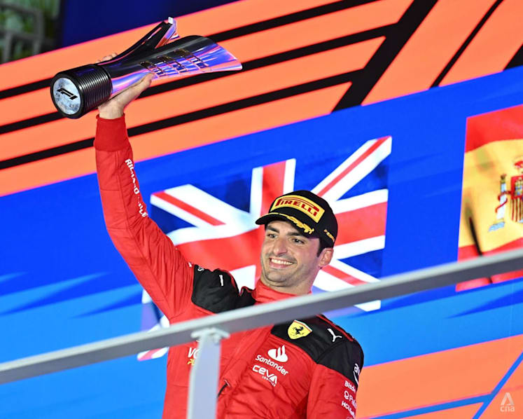 Ferrari's Carlos Sainz wins F1 Singapore Grand Prix to end Red Bull's run
