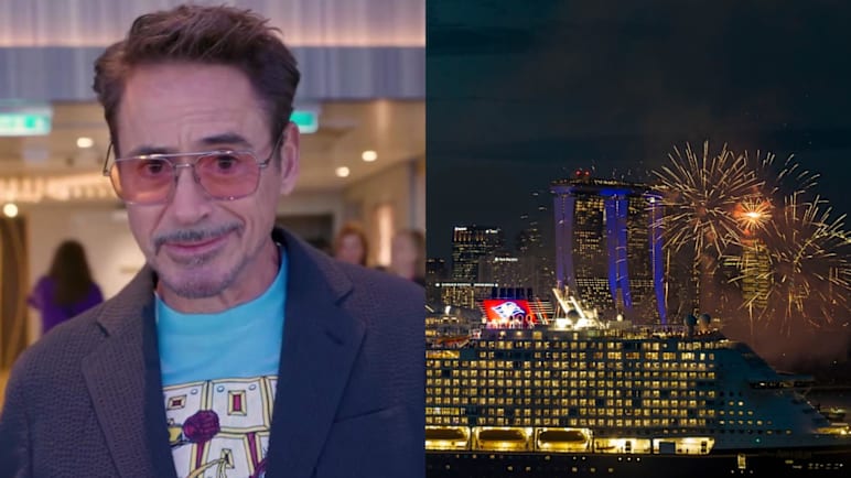 Robert Downey Jr tours Disney Adventure ahead of ship's maiden voyage in Singapore