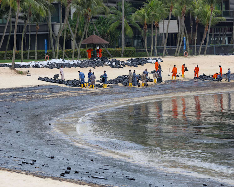 Oil spill: Several beaches, including East Coast Park and Sentosa's Siloso, mostly cleared of oil