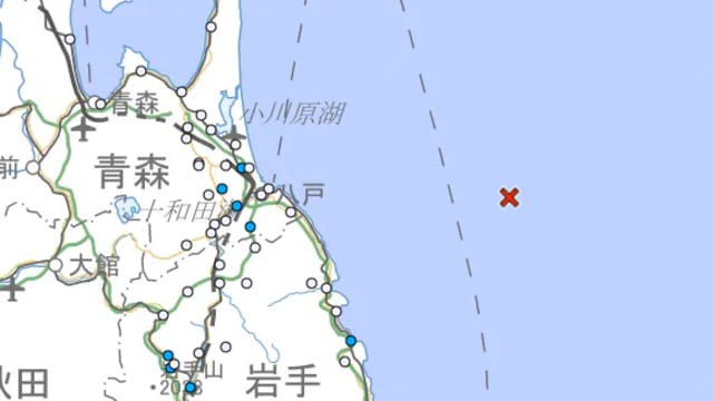 日本青森县东部海域发生5.1级地震