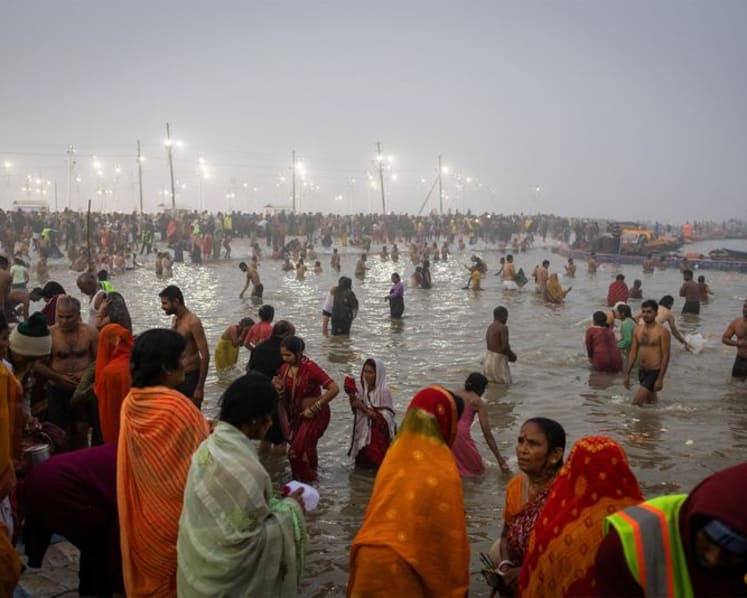 India's Maha Kumbh festival sees 15 million people take holy dip on first day