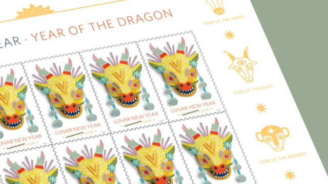 美国邮政总局龙年邮票 被吐槽像“牛魔王”