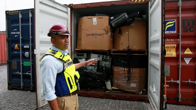 马国阻止一批125公吨电子垃圾和有毒废料入境