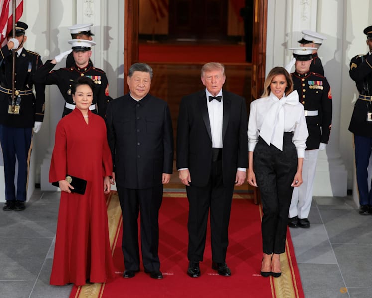 Trump's state dinner for Xi features sea bass and a long list of tech titans