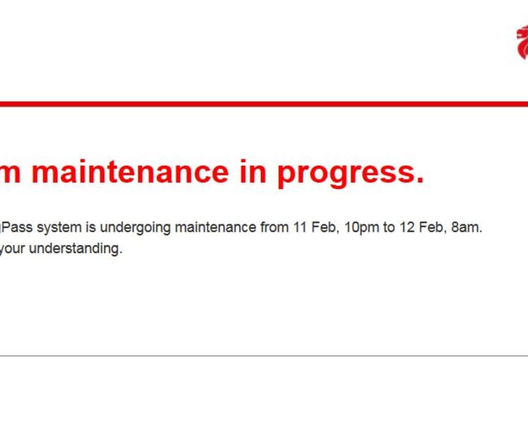 SingPass, CorpPass undergoing maintenance till Monday morning