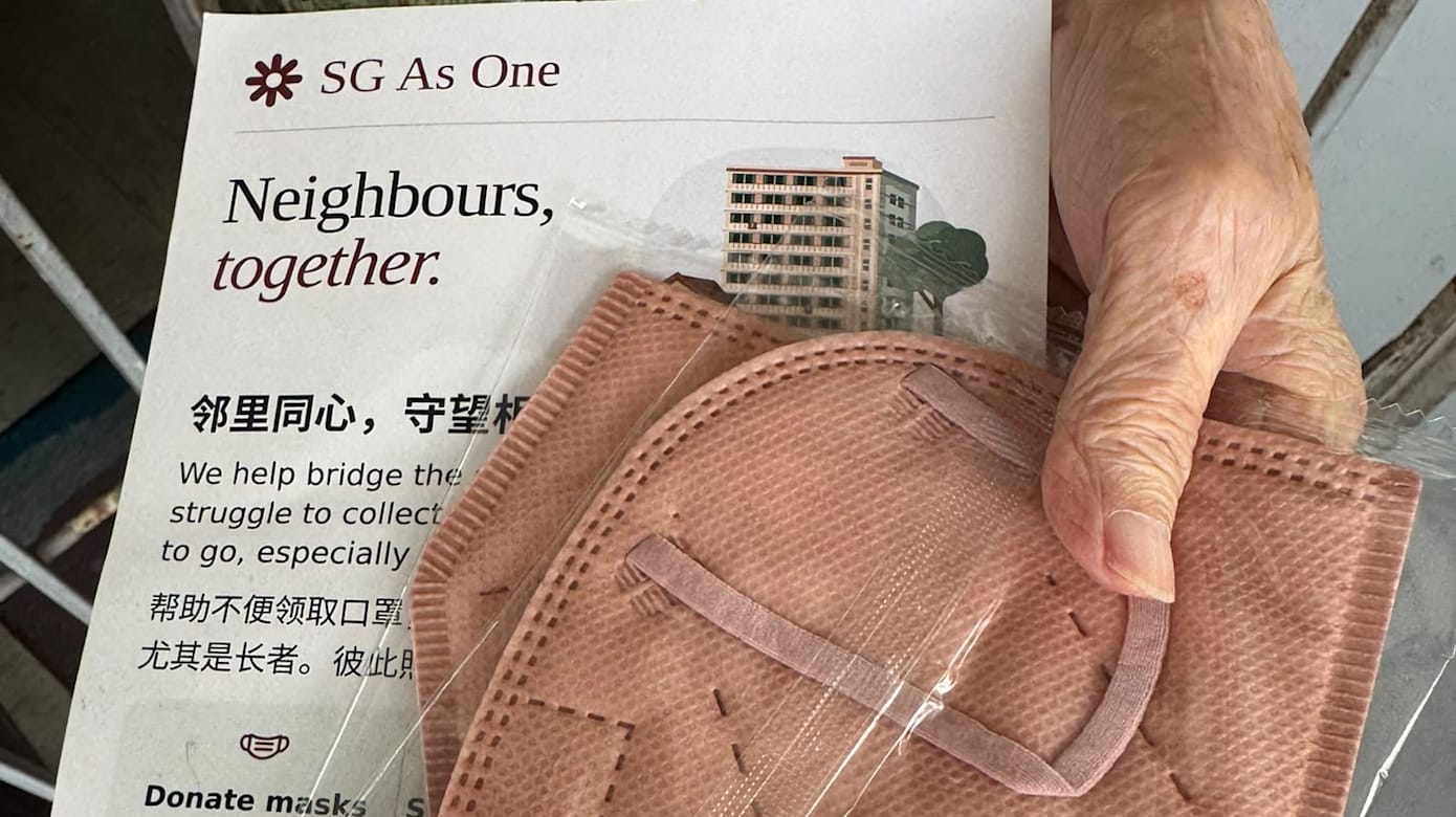 SG As One计划所派发地口罩。（图：SG As One)