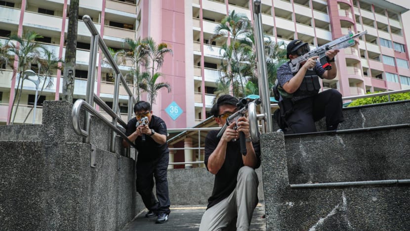 Families and enthusiasts in Singapore switch from foam-dart Nerf guns to gel blasters in outdoor shooting games