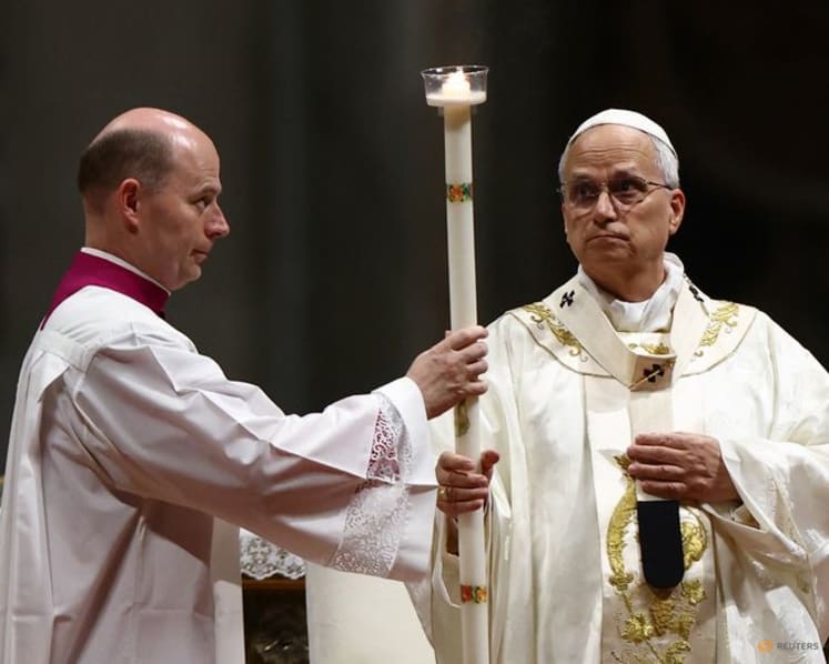 Pope Leo urges world not to grow numb to war at Easter vigil