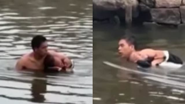 幼时落水获救 中国退役军人35年后在同一条河救人延续恩情