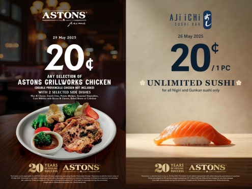 Astons Group having food deals as low as 20 cents for 20th anniversary