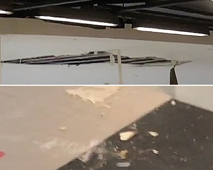 Water leakage at Nex shopping mall causes parts of ceiling to fall; some tenants had to suspend operations