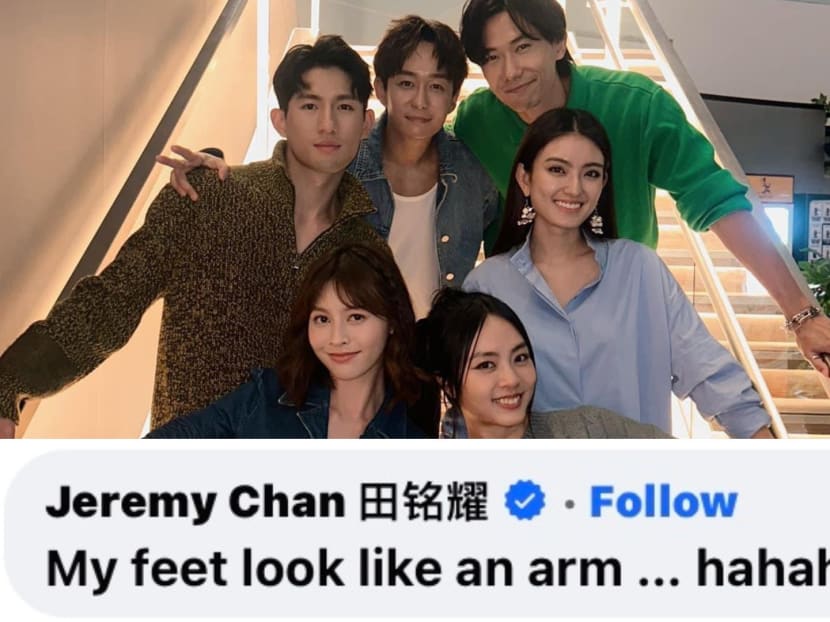 All That Glitters cast pic made it look like Jeremy Chan has an arm for a leg