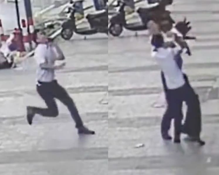 Man lauded as hero for saving toddler who fell from 6th storey of a building in China