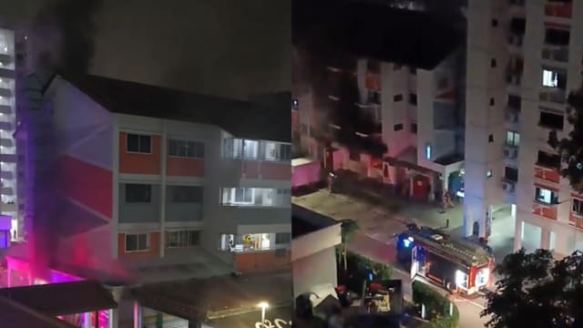 武吉巴督咖啡店凌晨失火 一人送院 约30人疏散