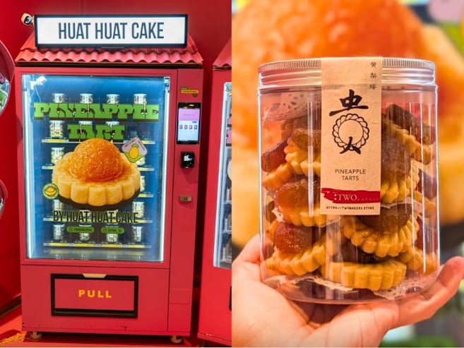 Pineapple tart vending machine in Tampines sells handmade Chinese New Year goodies by Two Bakers