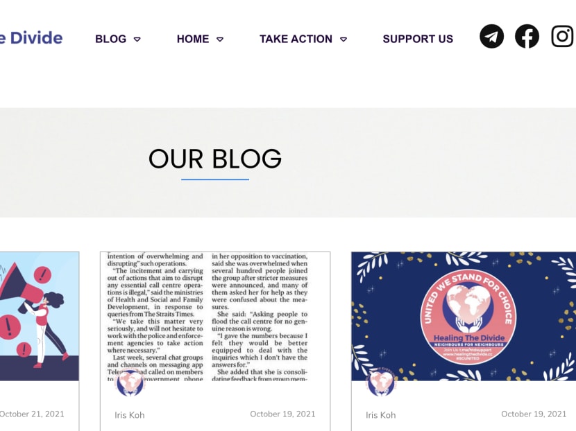 Healing the Divide claims that it brings together Singaporeans concerned about Covid-19 vaccines, and the group also regularly promotes the use of unproven and unapproved treatments like ivermectin.