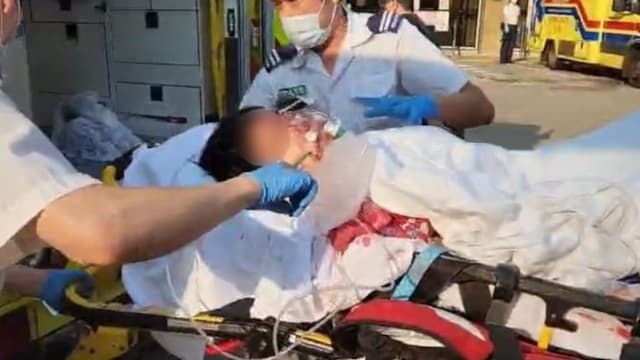 疑噪音纠纷 港男电梯内狂砍邻居十多刀后坠楼亡