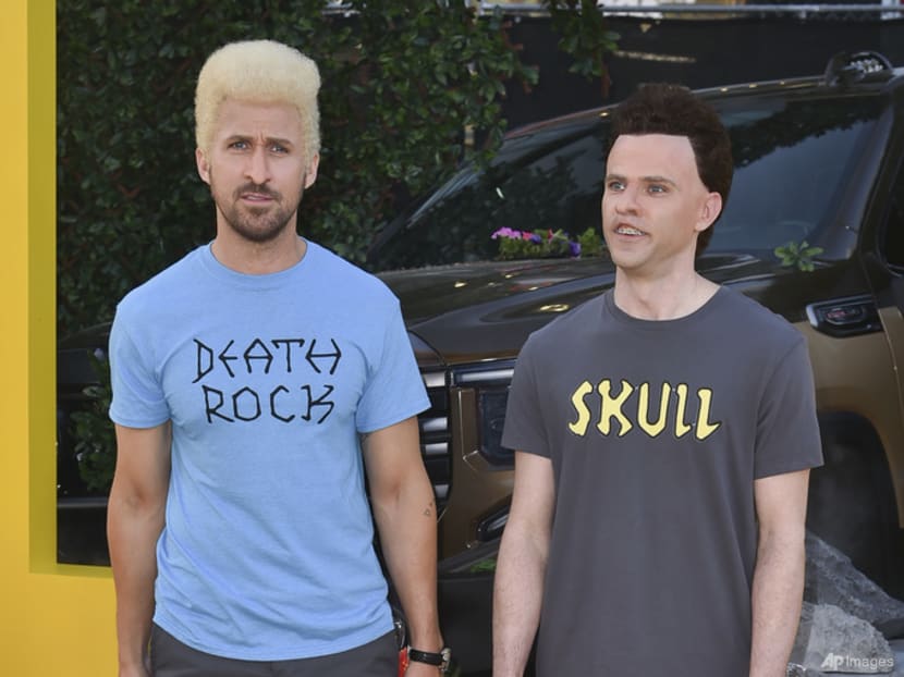 Ryan Gosling and Mikey Day reprise viral Beavis and Butt-Head characters at Fall Guy premiere