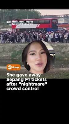 Packed shuttle buses, confusing directions and a lack of drinking water: Not quite the F1 experience Tyen Rasif expected. #8dayssgLocalEnt #8dayssg  #F1 #BahrainGP #SepangCircuit 