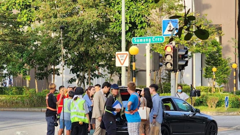 Video of man wielding sword in Sumang Lane was scene being filmed for Channel 8 drama