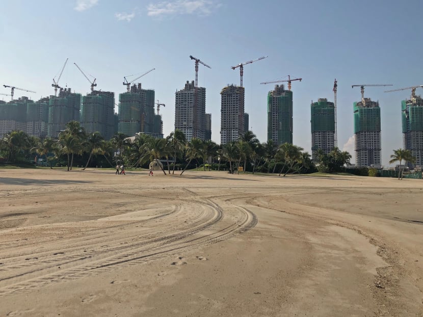 Much of the 1,380ha Forest City in Johor is built on land reclaimed from the sea, where the fishermen cast their nets.