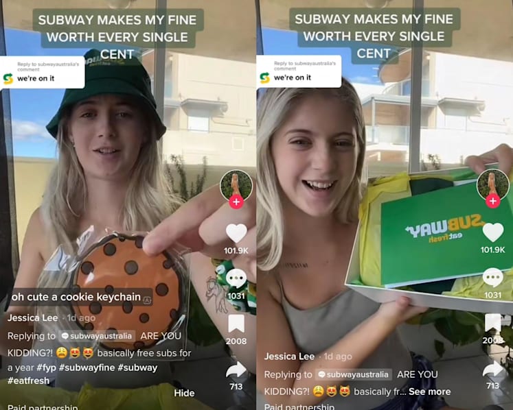 Subway gives A$2,664 gift card to woman fined for half-eaten chicken sandwich at Australian immigration