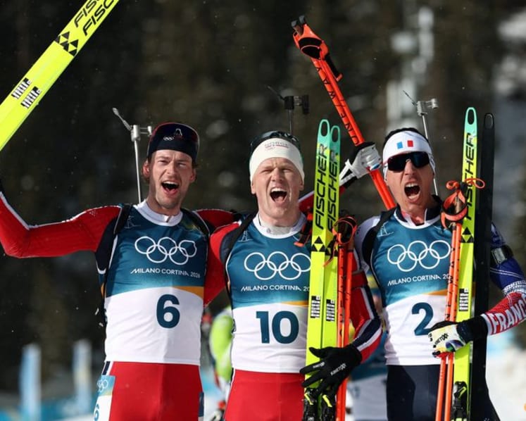 Biathlon-Trio battle it out for unique honour in Olympic race - not finishing last