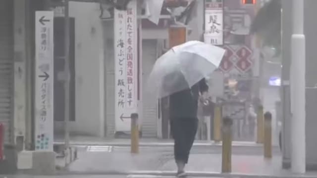 台风“白海豚”横扫冲绳 六人受伤多地停电