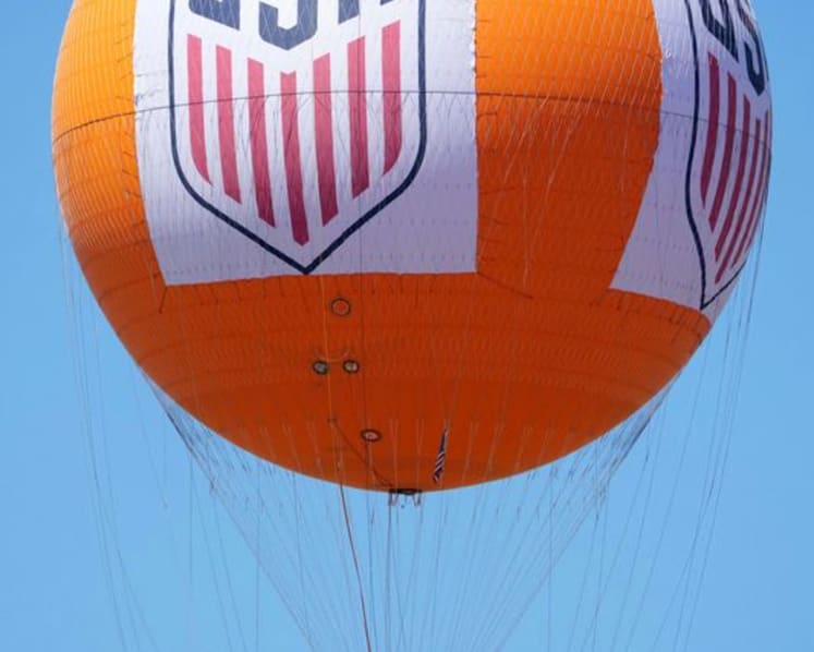 Orange balloon gives US World Cup camp a soaring symbol in Irvine