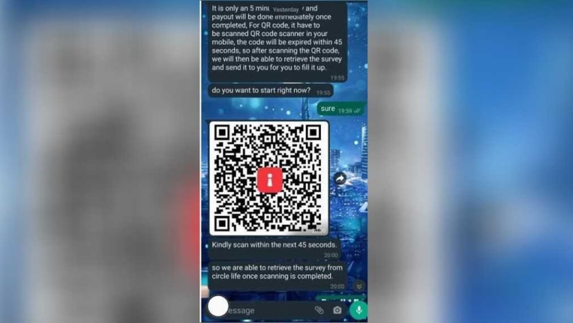 Police warn against scams involving scanning of Singpass QR codes Police warn against scams involving scanning of Singpass QR codes