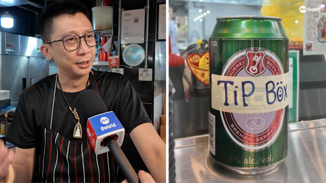 称成本上涨但不想起价 鸡饭摊老板档口前摆小费罐