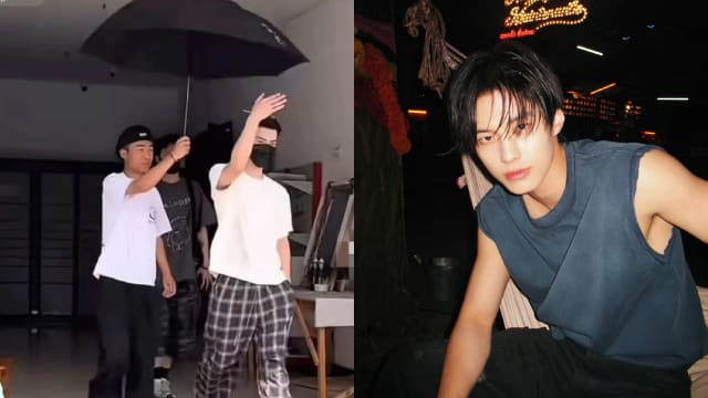 工作人员好意撑伞，却被这位中国男星粗暴拍开！