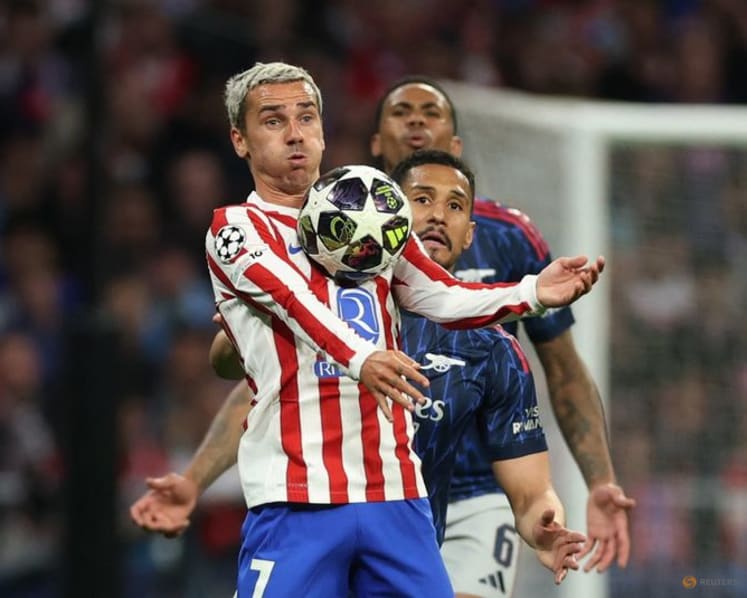 Griezmann tells Atletico to take second-half bite to Arsenal for return leg