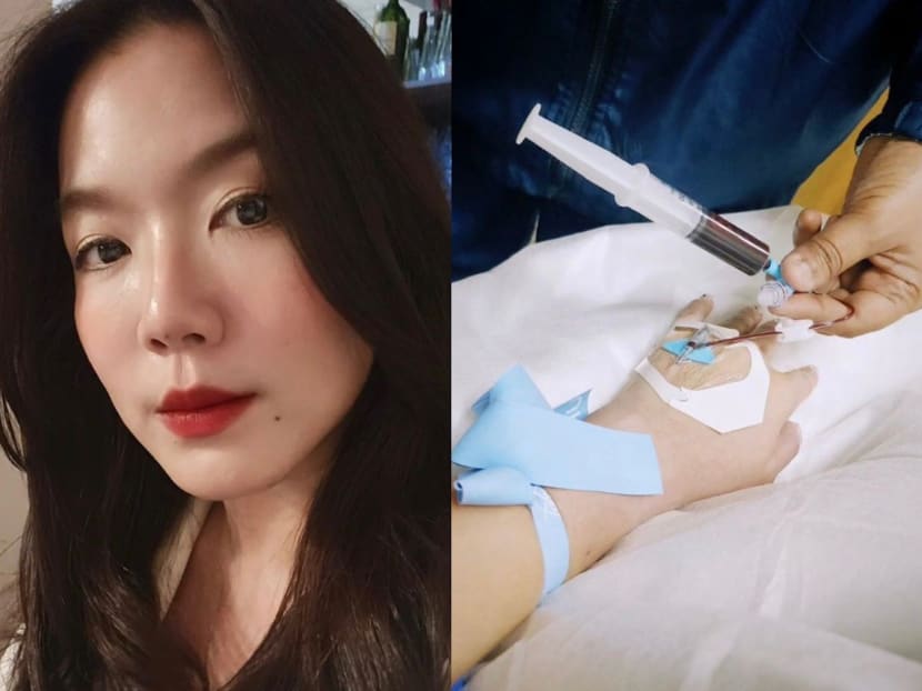 Actress Rui En reveals deep vein thrombosis scare, her arm was swollen and bruised Actress Rui En reveals deep vein thrombosis scare, her arm was swollen and bruised